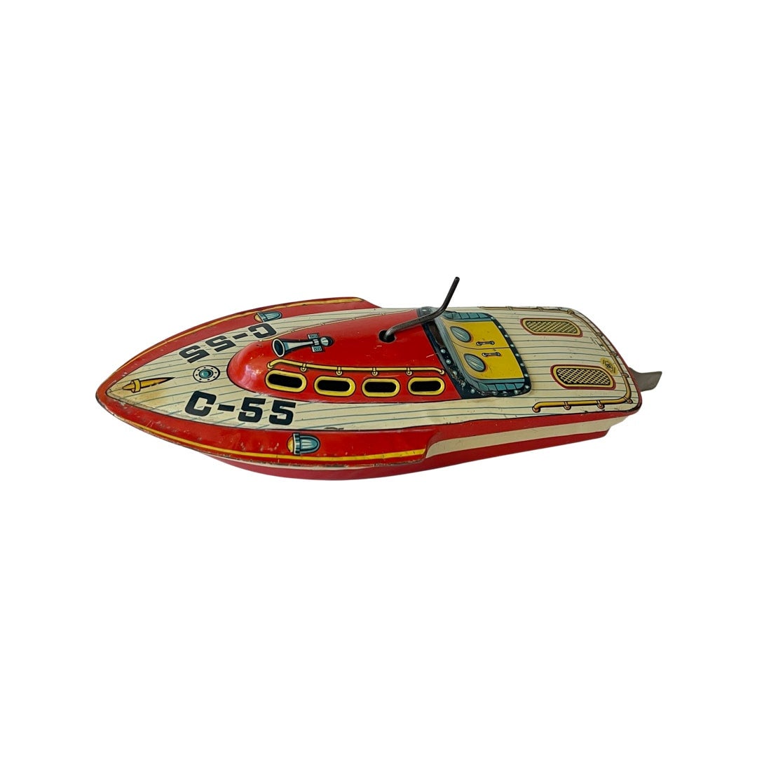 Vintage tin toy hotsell boats